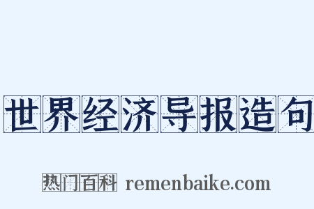 世界经济导报造句是什么意思的图片
